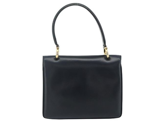 Céline Borsa CELINE in pelle blu navy e oro Auth mr2438 D'oro - vista 2