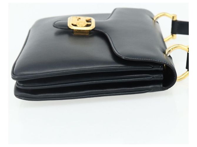 Céline Borsa CELINE in pelle blu navy e oro Auth mr2438 D'oro - vista 4