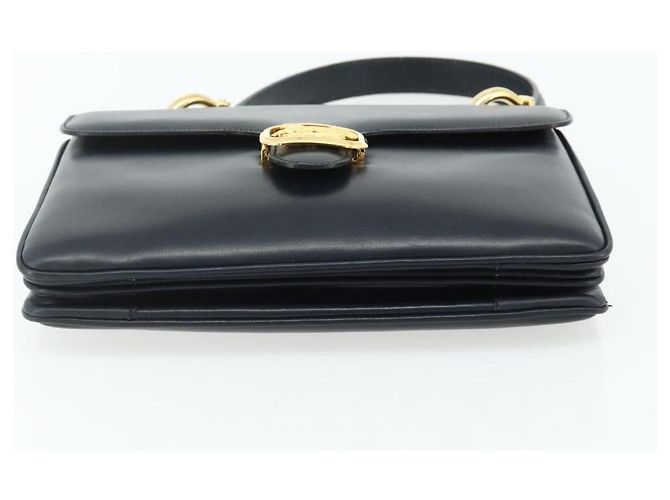 Céline Borsa CELINE in pelle blu navy e oro Auth mr2438 D'oro - vista 5