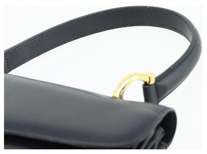 Céline Borsa CELINE in pelle blu navy e oro Auth mr2438 D'oro - vista 8