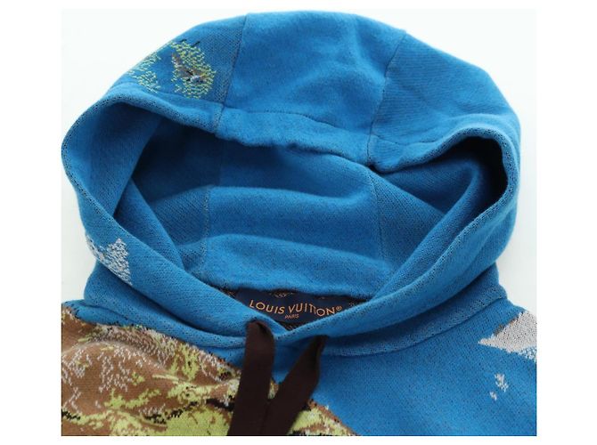 Sudadera de punto LOUIS VUITTON Algodón Azul LV Auth 179652M - vista 12