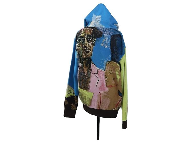 Sudadera de punto LOUIS VUITTON Algodón Azul LV Auth 179652M - vista 2