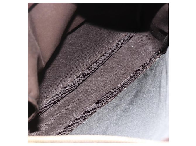 Sac à bandoulière GUCCI GG Supreme en PVC et cuir Beige Or 201448 Auth 177612A Doré - vue 10