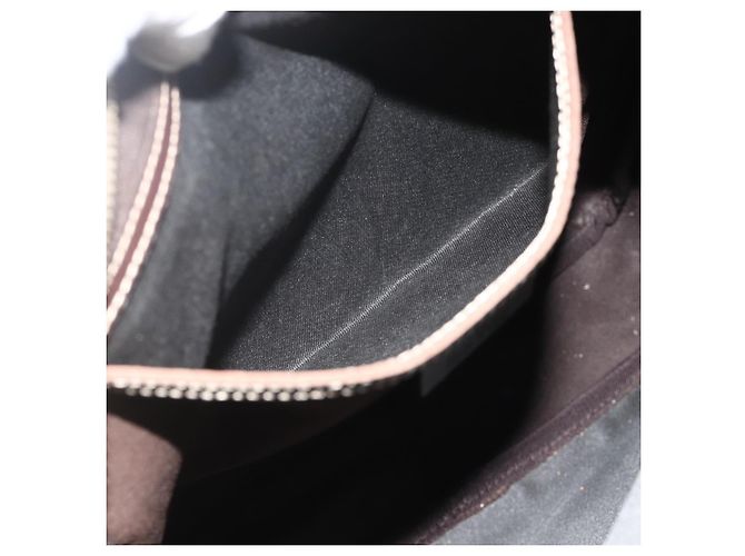 Sac à bandoulière GUCCI GG Supreme en PVC et cuir Beige Or 201448 Auth 177612A Doré - vue 11