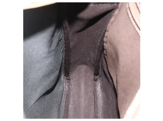 Sac à bandoulière GUCCI GG Supreme en PVC et cuir Beige Or 201448 Auth 177612A Doré - vue 21