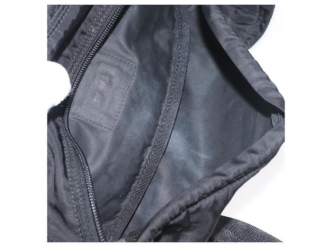 Pochete PRADA Nylon Preto Prata Auth 180191 - vista 11