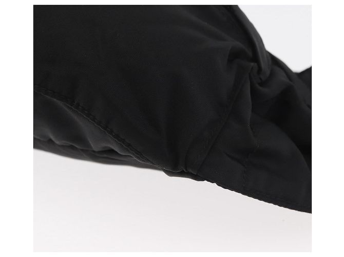 Pochete PRADA Nylon Preto Prata Auth 180191 - vista 14