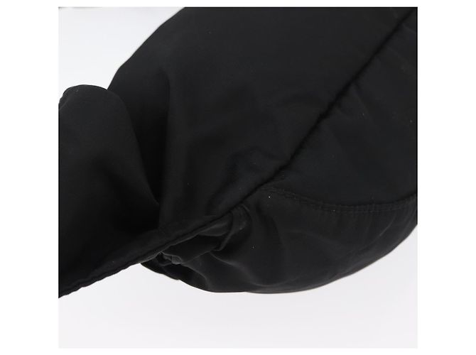 Pochete PRADA Nylon Preto Prata Auth 180191 - vista 15