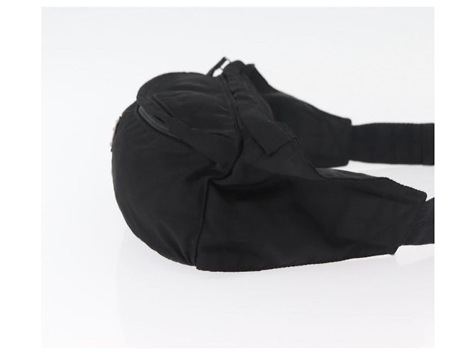 Pochete PRADA Nylon Preto Prata Auth 180191 - vista 3
