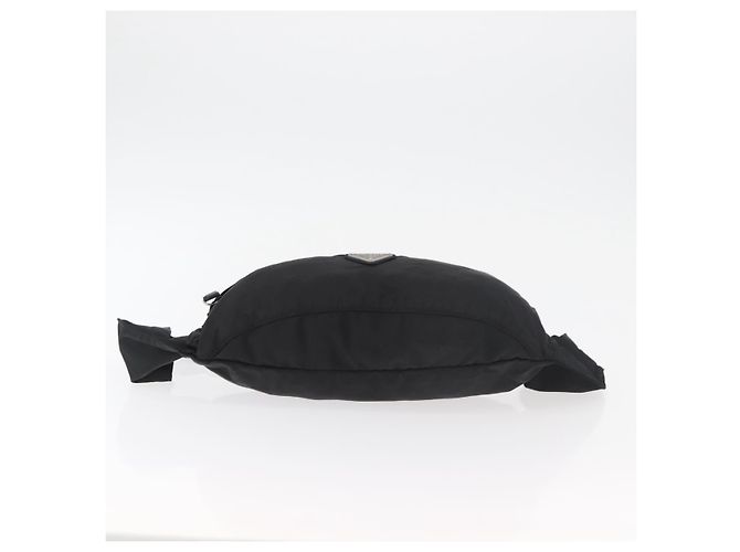 Pochete PRADA Nylon Preto Prata Auth 180191 - vista 5