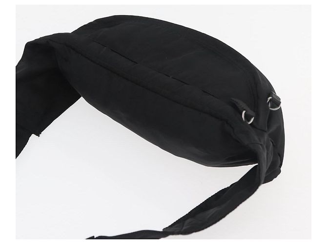 Pochete PRADA Nylon Preto Prata Auth 180191 - vista 6