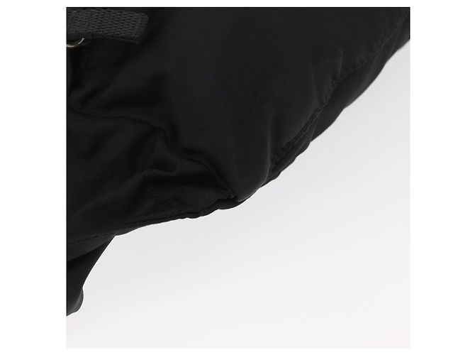 Pochete PRADA Nylon Preto Prata Auth 180191 - vista 9