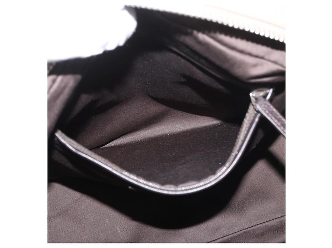 Borsa SAINT LAURENT in pelle verniciata Grigio Argento Auth 180031A Marrone - vista 22