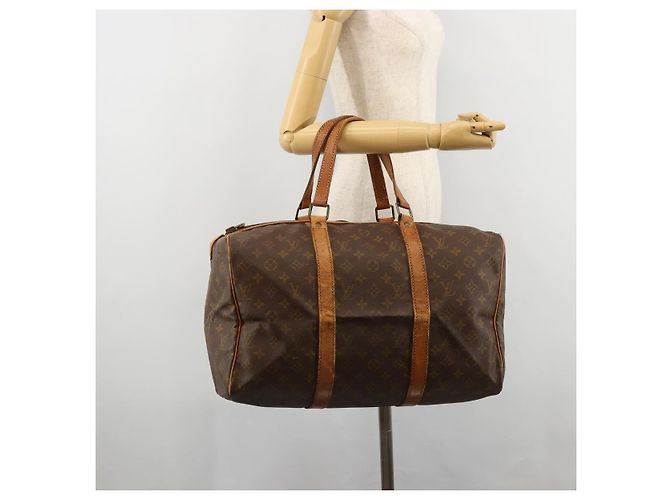 LOUIS VUITTON Monogram Sac Souple 45 Boston Bag M41624 LV Auth BA12596 Monogramma - vista 19