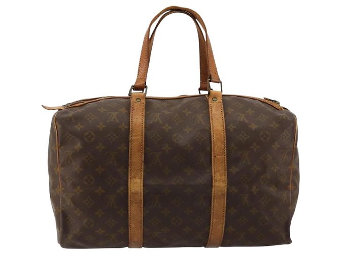 LOUIS VUITTON Monogram Sac Souple 45 Boston Bag M41624 LV Auth BA12596 Monogramma - vista 2