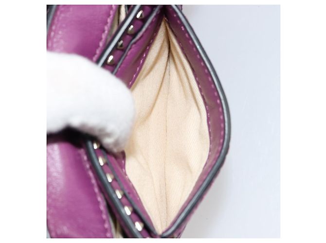 Borsa a tracolla VALENTINO Rock Studs in pelle 2way Viola Oro Auth 179216A D'oro Porpora - vista 22
