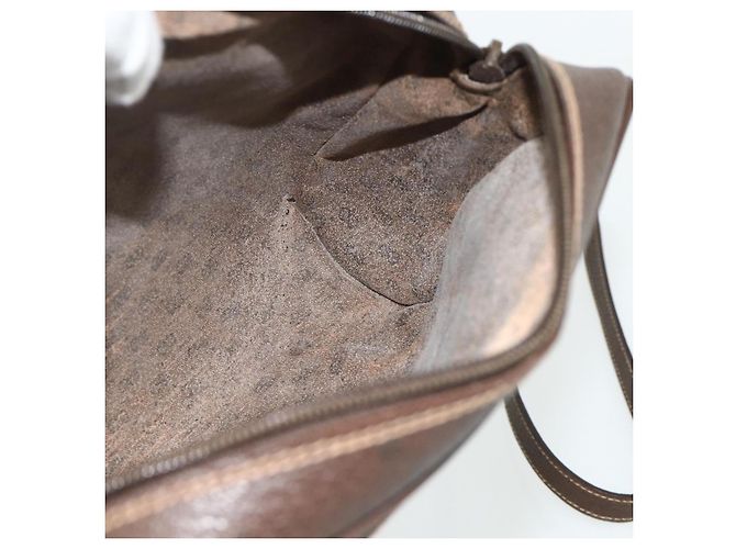 Borsa a Spalla GUCCI GG Supreme Web Sherry Line PVC Beige Oro Auth 179865 D'oro - vista 20