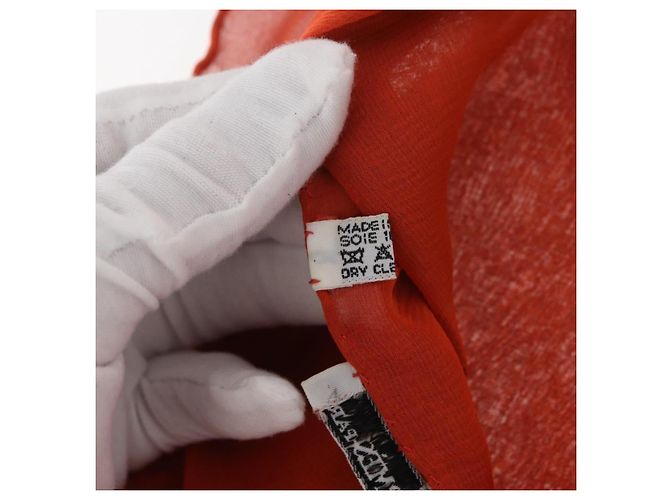 Hermès Pañuelo HERMES de seda rojo Auth bs34883A Roja - vista 15