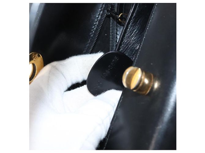 Borsa GUCCI in pelle nera e oro Auth 178816 Nero D'oro - vista 11