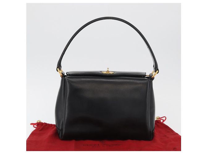 Borsa GUCCI in pelle nera e oro Auth 178816 Nero D'oro - vista 12