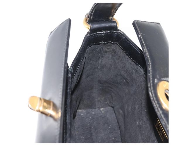 Borsa GUCCI in pelle nera e oro Auth 178816 Nero D'oro - vista 21