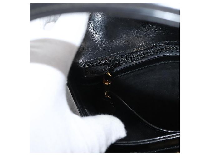 Borsa GUCCI in pelle nera e oro Auth 178816 Nero D'oro - vista 24