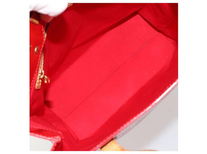LOUIS VUITTON Borsa Monogram Vernis Reade MM Rosso Rouge M91086 LV Auth ep14516 - vista 11