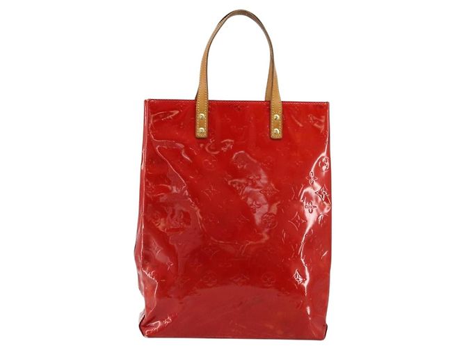 LOUIS VUITTON Borsa Monogram Vernis Reade MM Rosso Rouge M91086 LV Auth ep14516 - vista 13