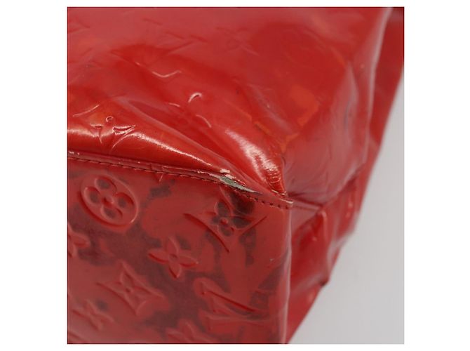 LOUIS VUITTON Borsa Monogram Vernis Reade MM Rosso Rouge M91086 LV Auth ep14516 - vista 14