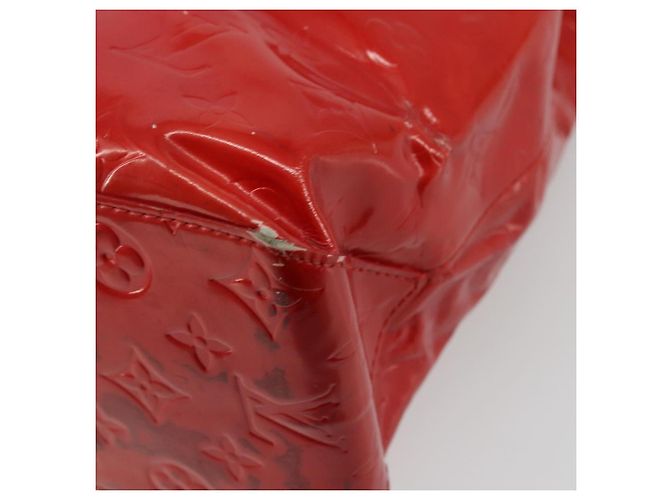 LOUIS VUITTON Borsa Monogram Vernis Reade MM Rosso Rouge M91086 LV Auth ep14516 - vista 16