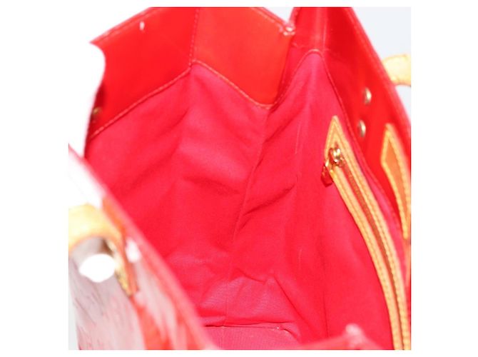 LOUIS VUITTON Borsa Monogram Vernis Reade MM Rosso Rouge M91086 LV Auth ep14516 - vista 19