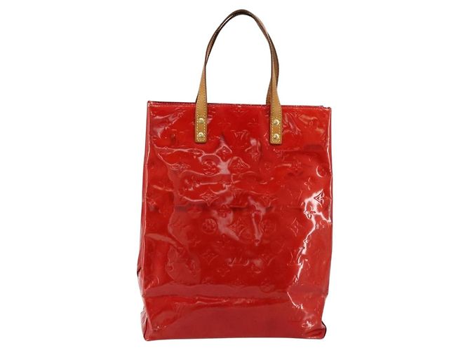 LOUIS VUITTON Borsa Monogram Vernis Reade MM Rosso Rouge M91086 LV Auth ep14516 - vista 2