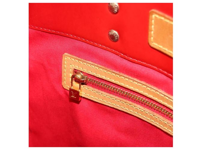 LOUIS VUITTON Borsa Monogram Vernis Reade MM Rosso Rouge M91086 LV Auth ep14516 - vista 20