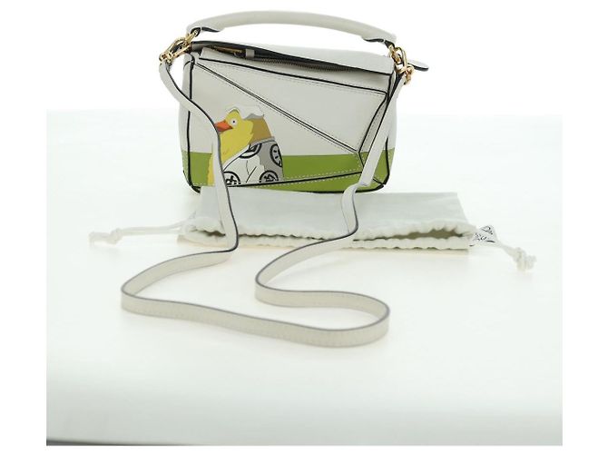 LOEWE �~ Ghibli Spirited Away Ootori Sama Puzzle Bag Mini 2way Auth 167300SM Bianco D'oro - vista 12