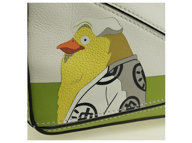 LOEWE �~ Ghibli Spirited Away Ootori Sama Puzzle Bag Mini 2way Auth 167300SM Bianco D'oro - vista 19