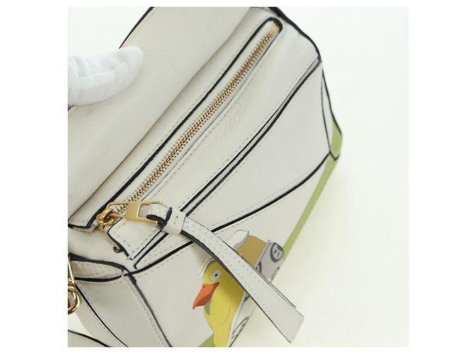 LOEWE �~ Ghibli Spirited Away Ootori Sama Puzzle Bag Mini 2way Auth 167300SM Bianco D'oro - vista 21