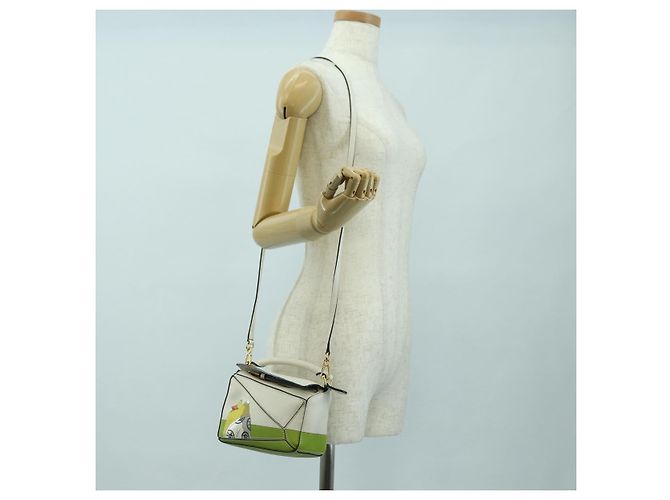 LOEWE �~ Ghibli Spirited Away Ootori Sama Puzzle Bag Mini 2way Auth 167300SM Bianco D'oro - vista 25
