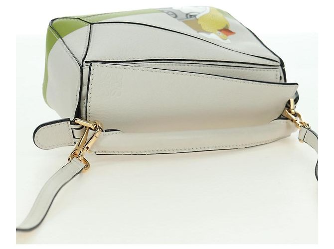 LOEWE �~ Ghibli Spirited Away Ootori Sama Puzzle Bag Mini 2way Auth 167300SM Bianco D'oro - vista 6