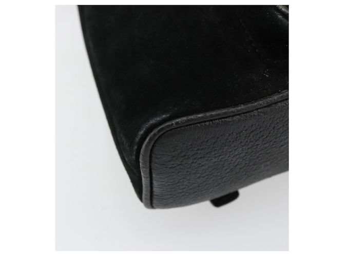 Zaino GUCCI Bamboo in scamosciato nero e oro 003 1705 0030 Auth 177608 D'oro - vista 17
