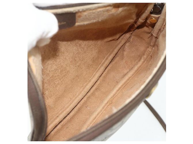 Borsa a Spalla GUCCI GG Supreme PVC Beige Oro 97 02 068 Auth 180207 D'oro - vista 11