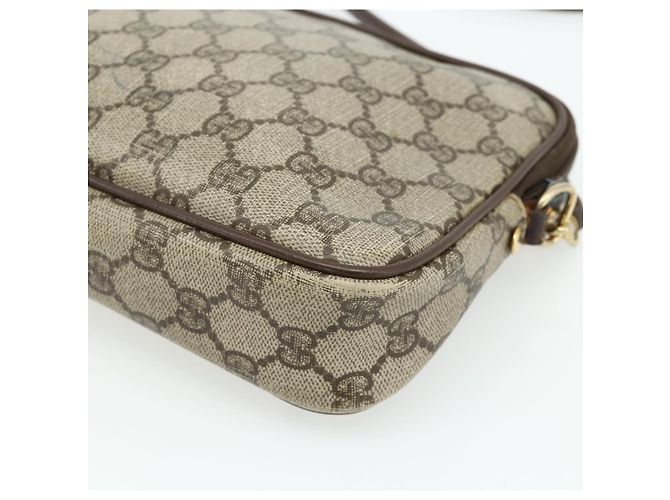 Borsa a Spalla GUCCI GG Supreme PVC Beige Oro 97 02 068 Auth 180207 D'oro - vista 15