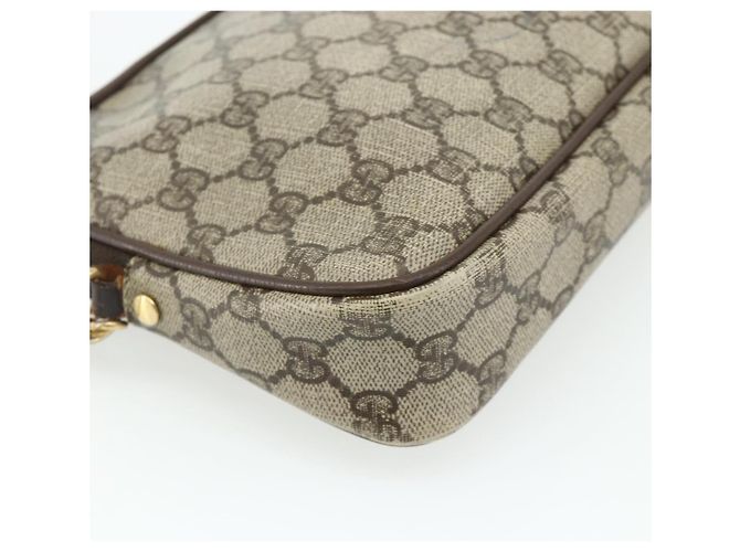 Borsa a Spalla GUCCI GG Supreme PVC Beige Oro 97 02 068 Auth 180207 D'oro - vista 16