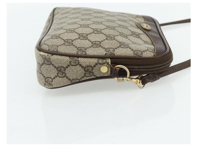 Borsa a Spalla GUCCI GG Supreme PVC Beige Oro 97 02 068 Auth 180207 D'oro - vista 4