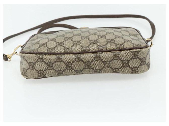 Borsa a Spalla GUCCI GG Supreme PVC Beige Oro 97 02 068 Auth 180207 D'oro - vista 5