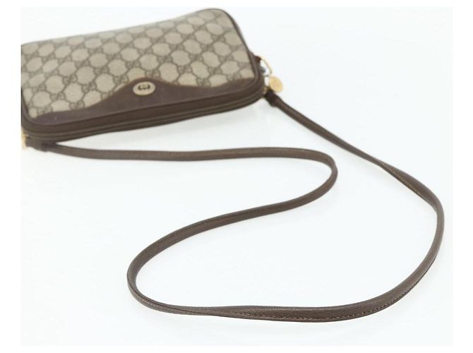 Borsa a Spalla GUCCI GG Supreme PVC Beige Oro 97 02 068 Auth 180207 D'oro - vista 7