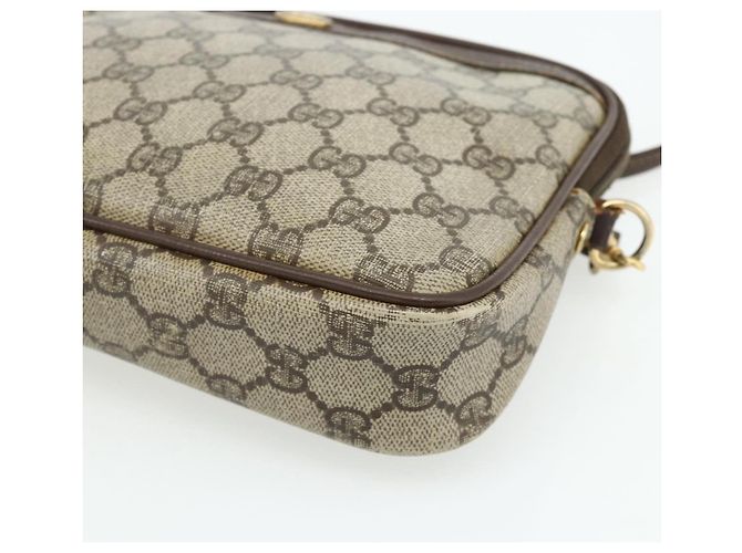 Borsa a Spalla GUCCI GG Supreme PVC Beige Oro 97 02 068 Auth 180207 D'oro - vista 9