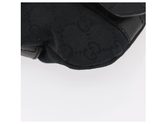 Marsupio GUCCI GG Canvas Nero Argento 145351 Auth 180238 - vista 14