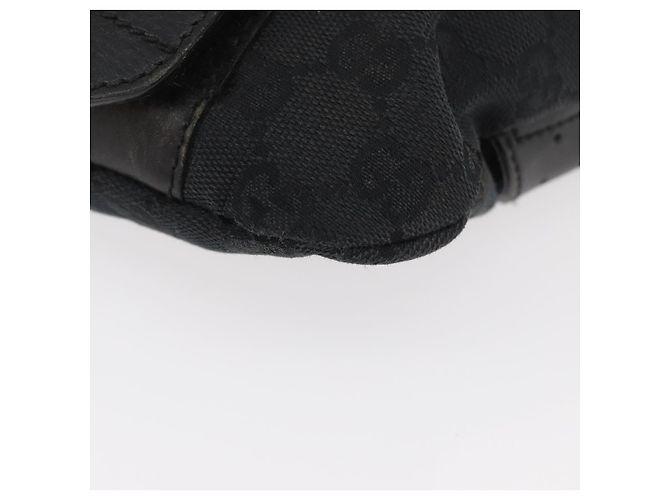 Marsupio GUCCI GG Canvas Nero Argento 145351 Auth 180238 - vista 15