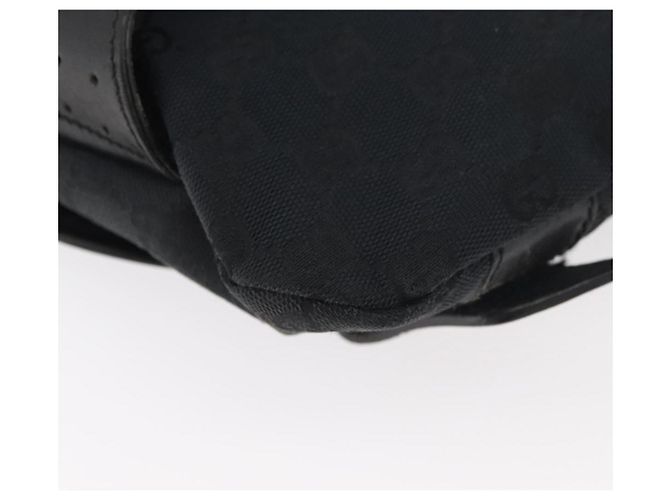 Marsupio GUCCI GG Canvas Nero Argento 145351 Auth 180238 - vista 16