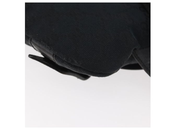 Marsupio GUCCI GG Canvas Nero Argento 145351 Auth 180238 - vista 17